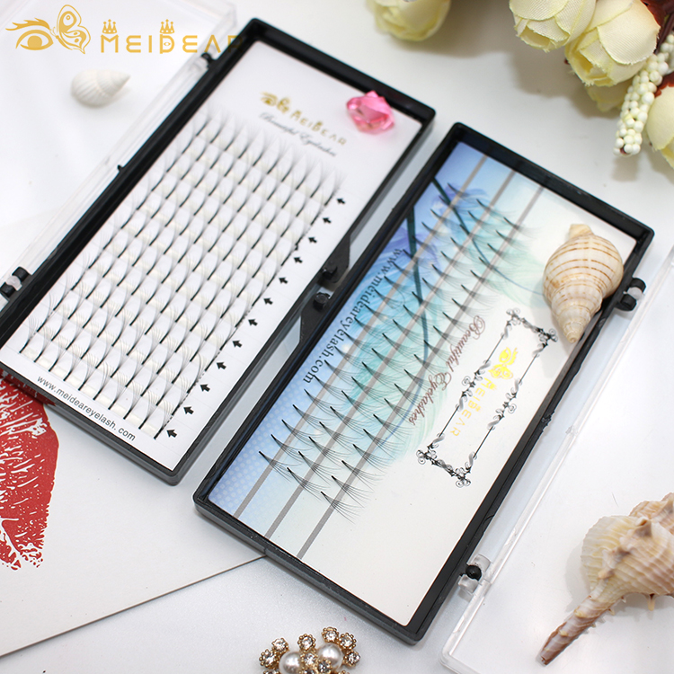 Private label individual eyelash extension clusters length 6-18mm 